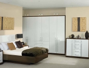 high gloss white bedroom